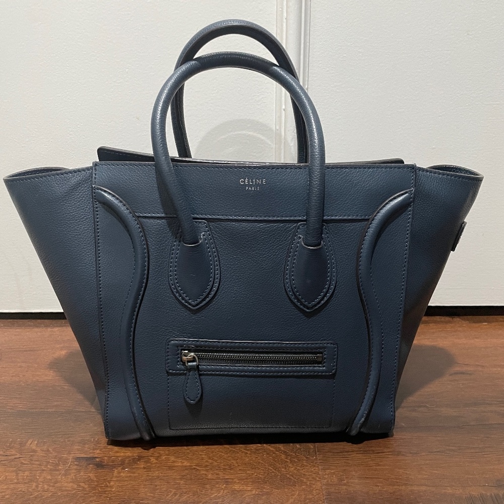 Authentic Celine Luggage Mini - Navy color